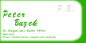 peter buzek business card